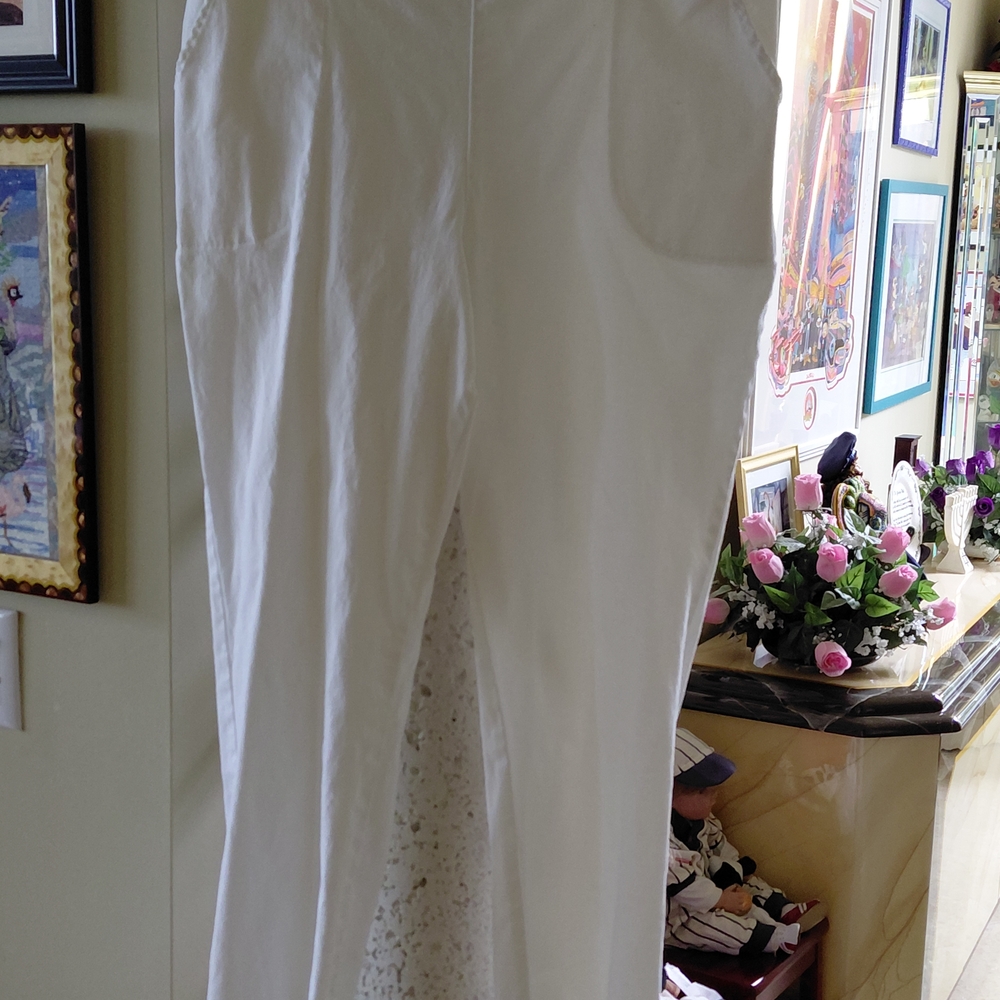 croft & barrow White Cropped Ponte Knit Pants